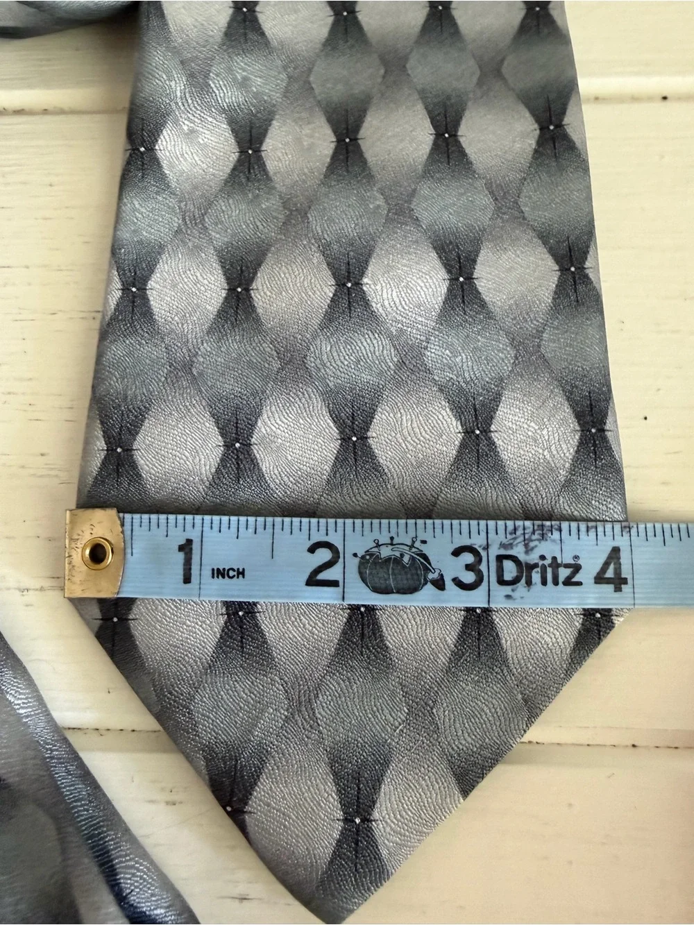 Vintage 1998 Grateful Dead Silk Tie Space 16th Set Silver Grey XL 4